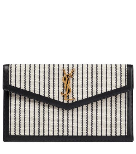 saint laurent uptown canvas clutch.